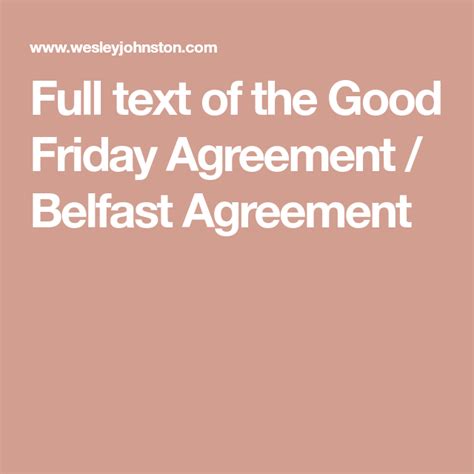 good friday agreement full text